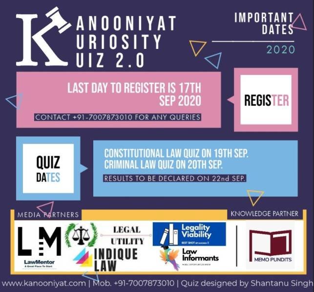 Kanooniyat Kurioisty Kuiz 2.0 Quiz on Constitutional and Criminal Law Important dates