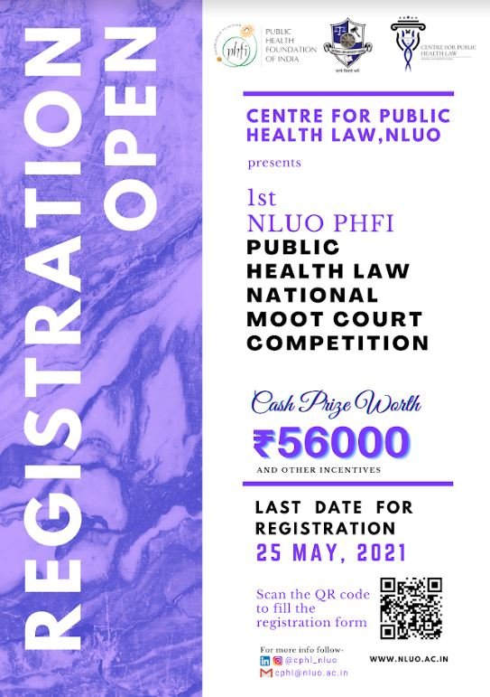 Poster - 1st NLUO PHFI Public Health Law National Moot Court Competition