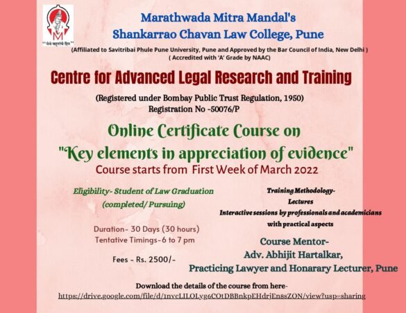 Key Elements in appreciation of evidence Shankarrao Chavan Law College